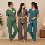 3 Combo Cotton Night Suits (C-6)
