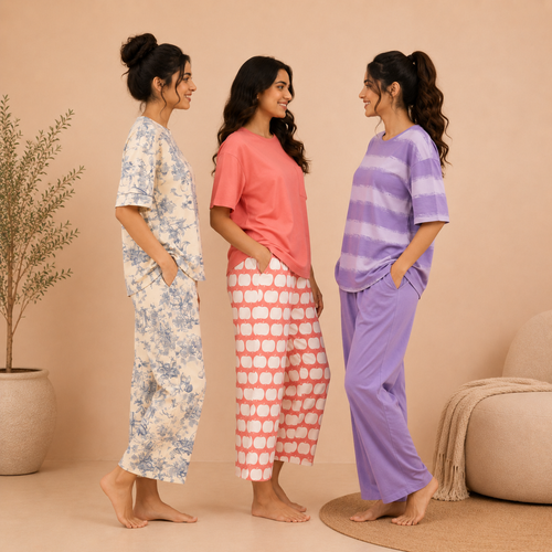 3 Combo Cotton Night Suits (C-2)