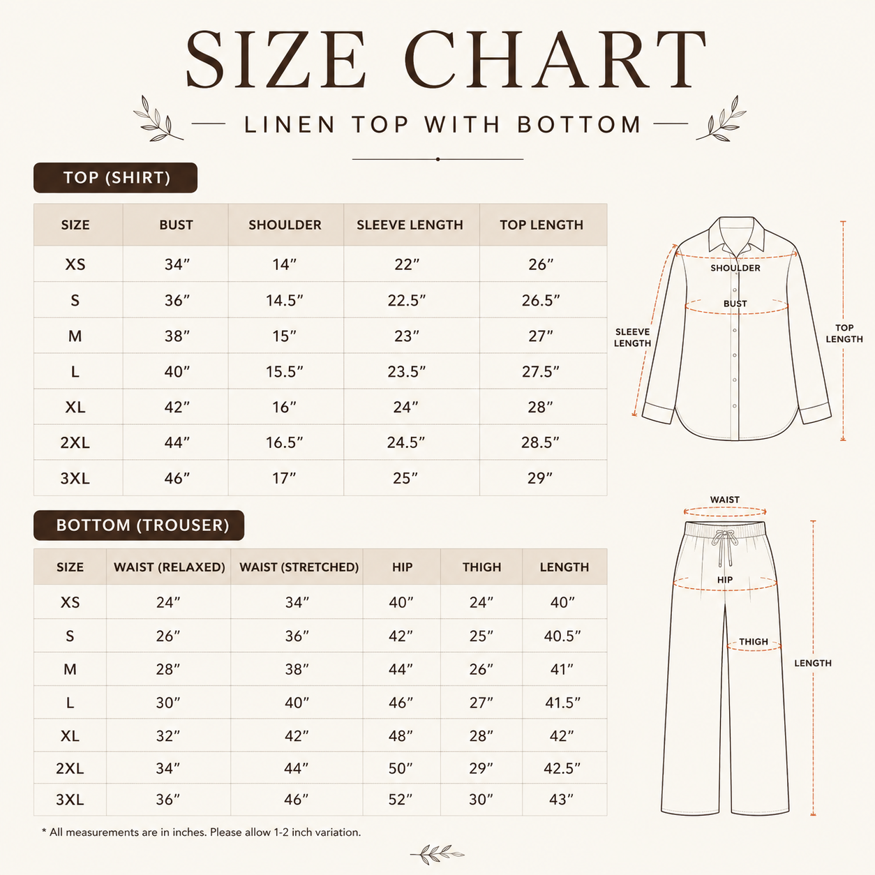 3 Linen Outfit Sets for Women ( L-8 )