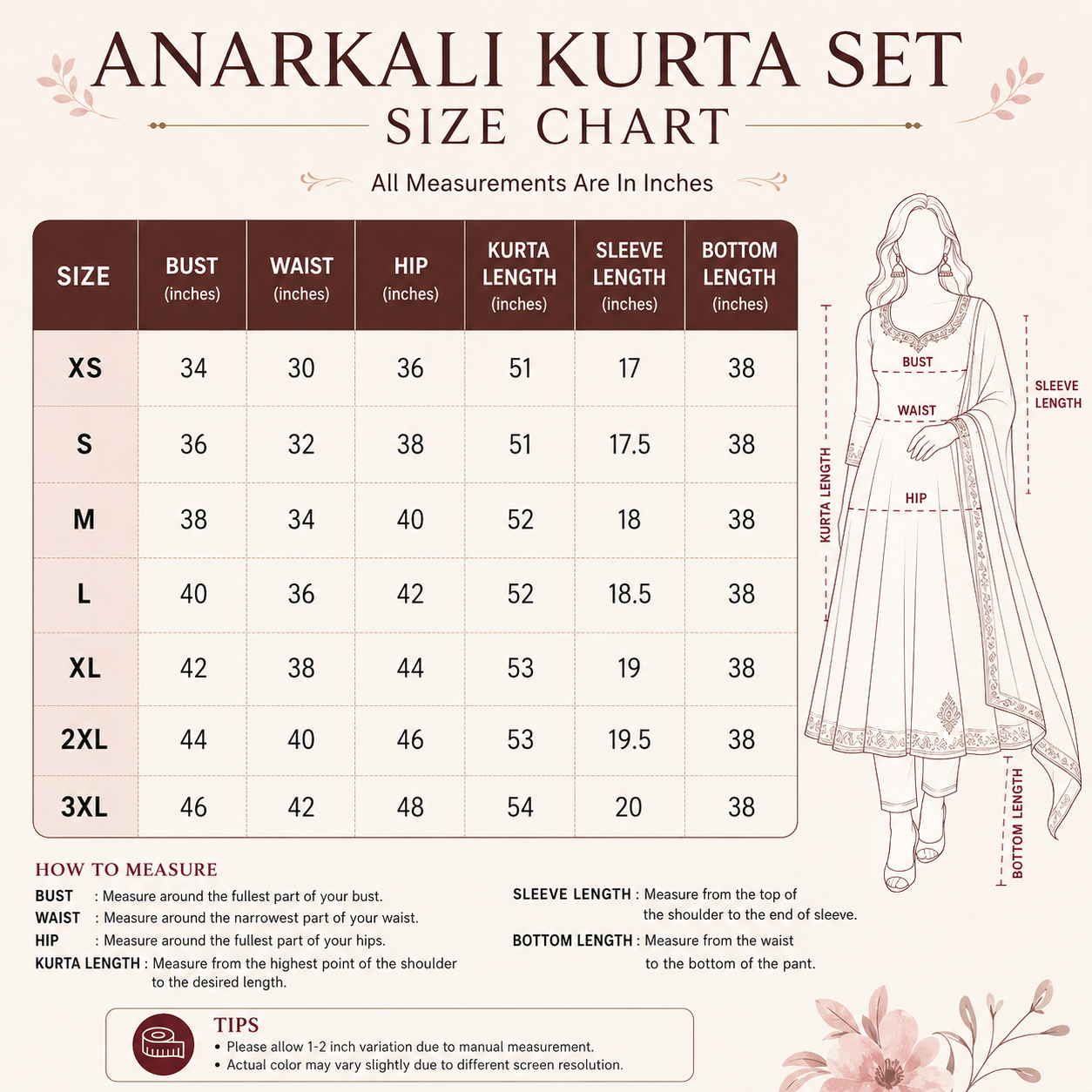 3 Anarkali Style Kurta Set with Dupatta ( A4 )