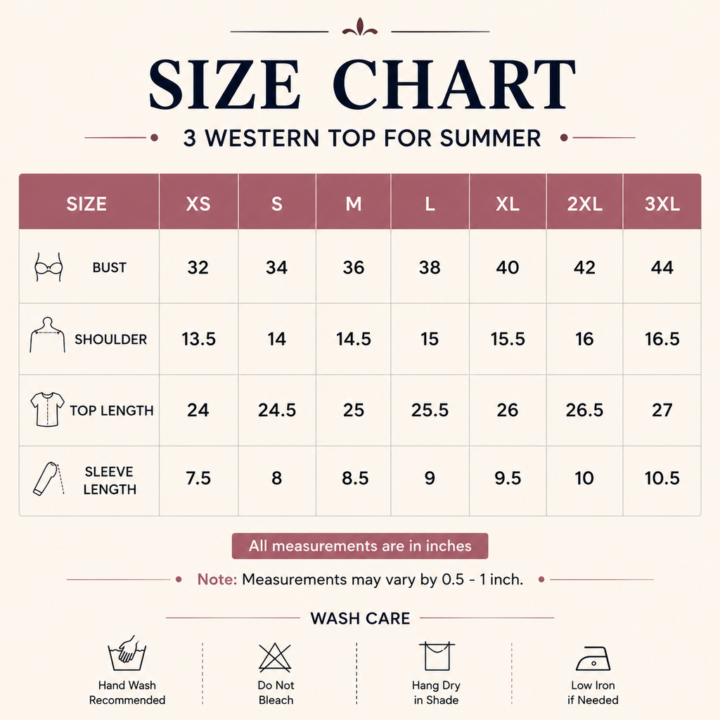 3 Western Top for Summer ( WT-1)