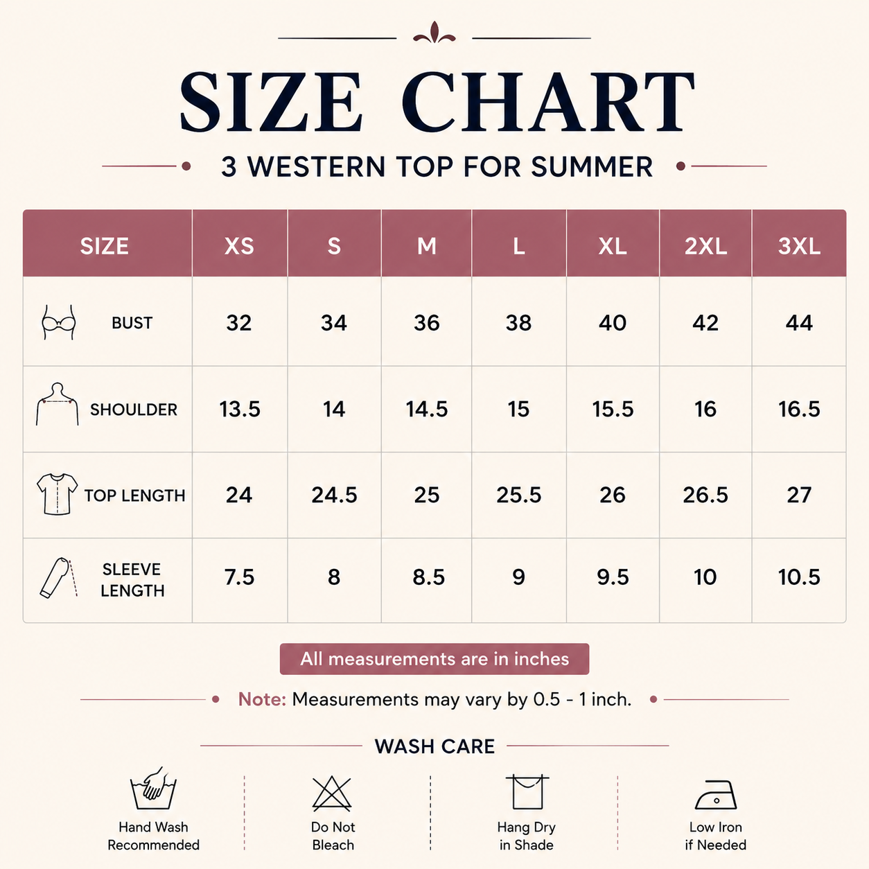 3 Western Top for Summer ( WT-7)